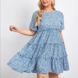 Shein Blue Floral Dress